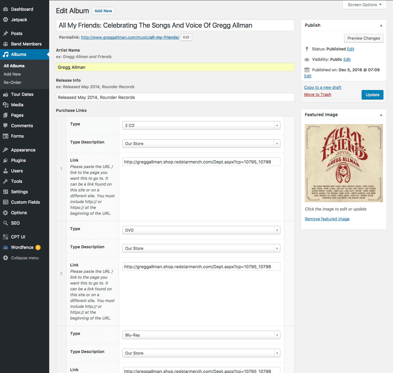 Allman wireframe