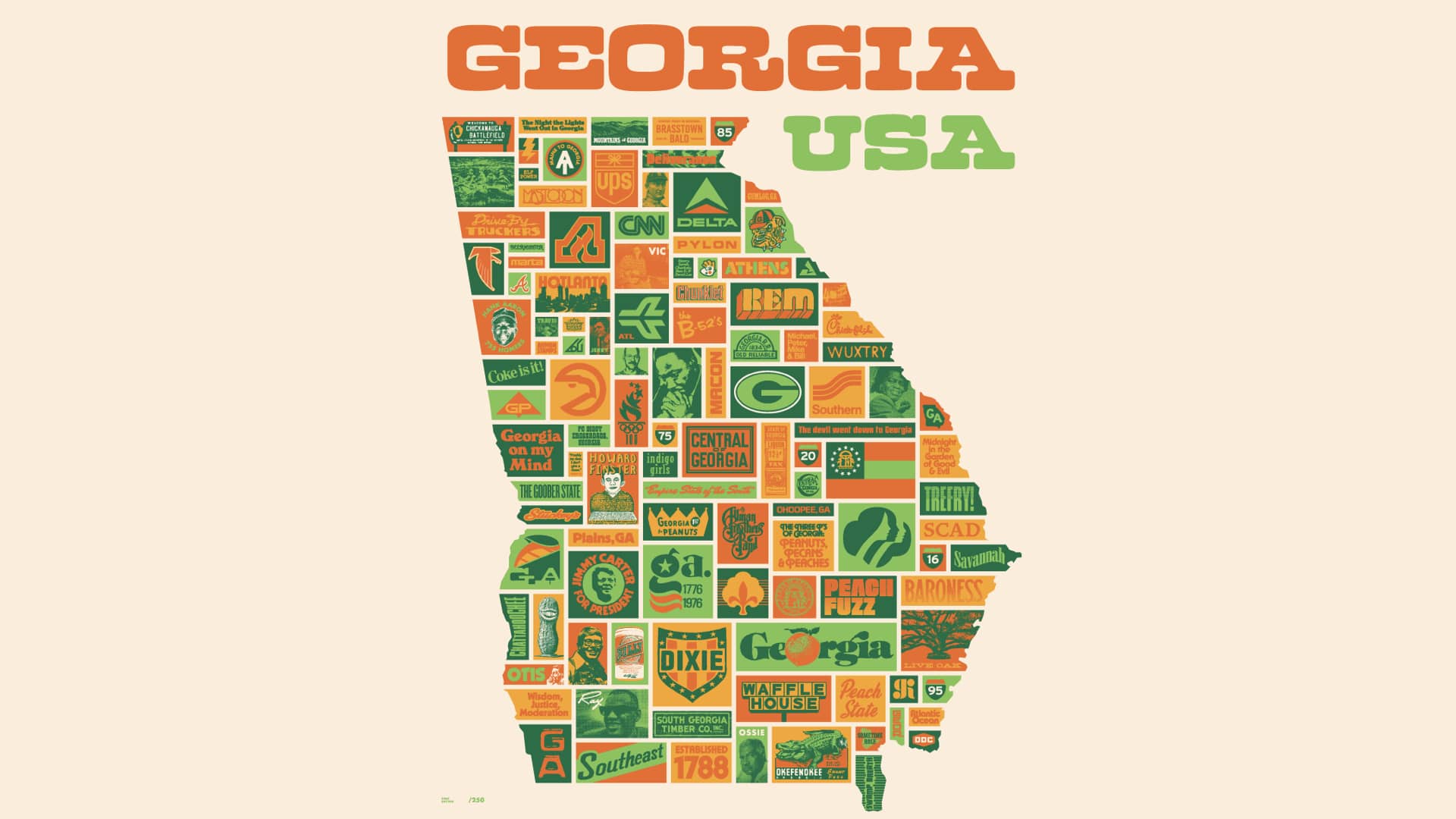  Aaron Draplin Georgia poster 